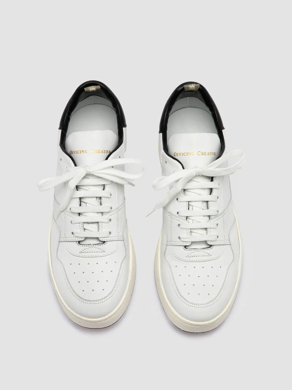 Officine Creative MOWER 016 - White Leather Low Top Sneakers