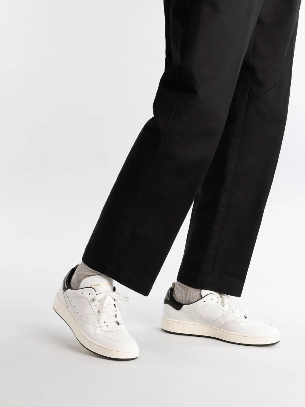 Officine Creative MOWER 016 - White Leather Low Top Sneakers
