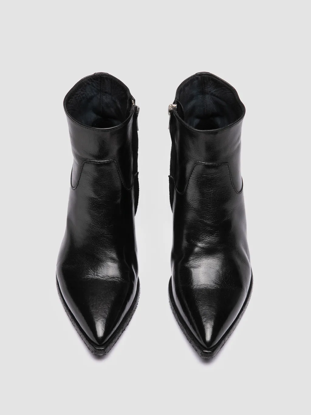 Women Officine Creative NOELIE DD 102 - Black Leather Zipped Boots