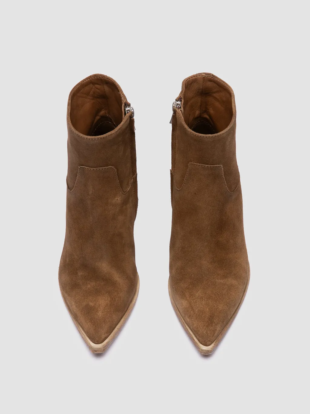 Women Officine Creative NOELIE DD 102 - Brown Suede Zipped Boots