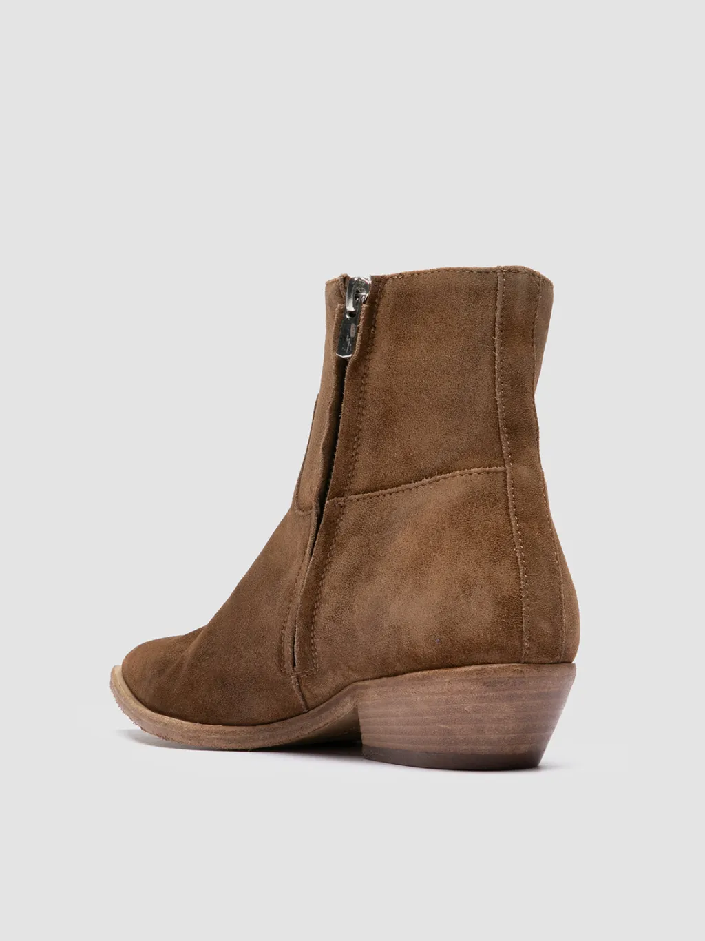 Women Officine Creative NOELIE DD 102 - Brown Suede Zipped Boots
