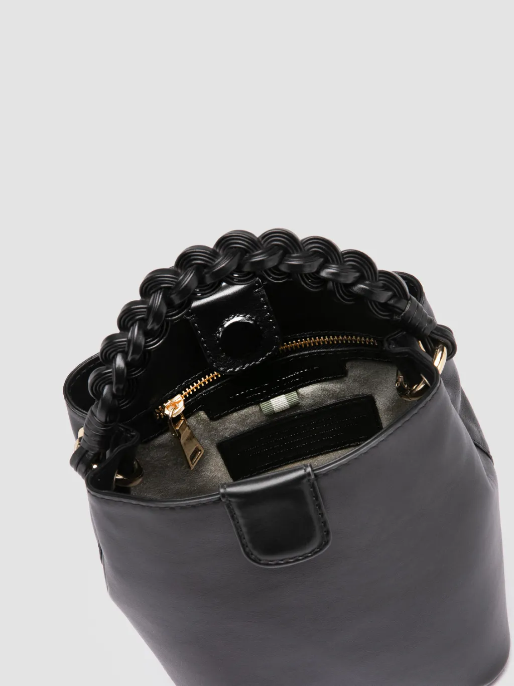 Women Officine Creative NOLITA WOVEN 227 - Black Leather Handle Bag