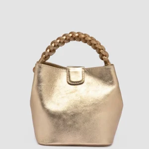 Women Officine Creative NOLITA WOVEN 227 - Gold Leather Handle Bag