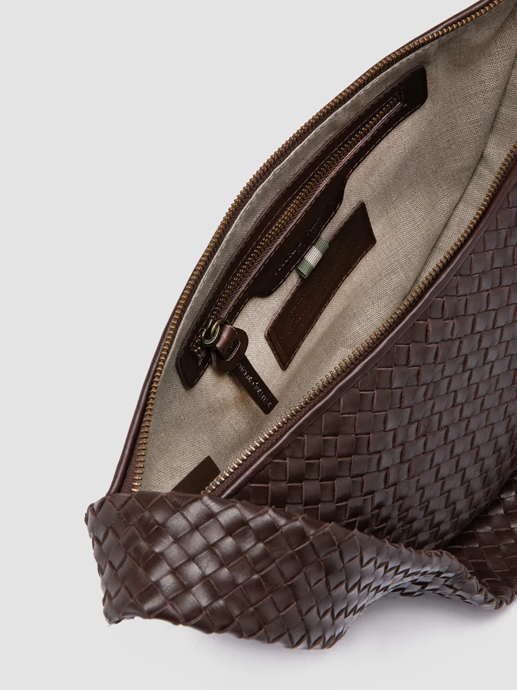 Women Officine Creative OC CLASS 068 - Brown Woven Leather Crossbody Bag