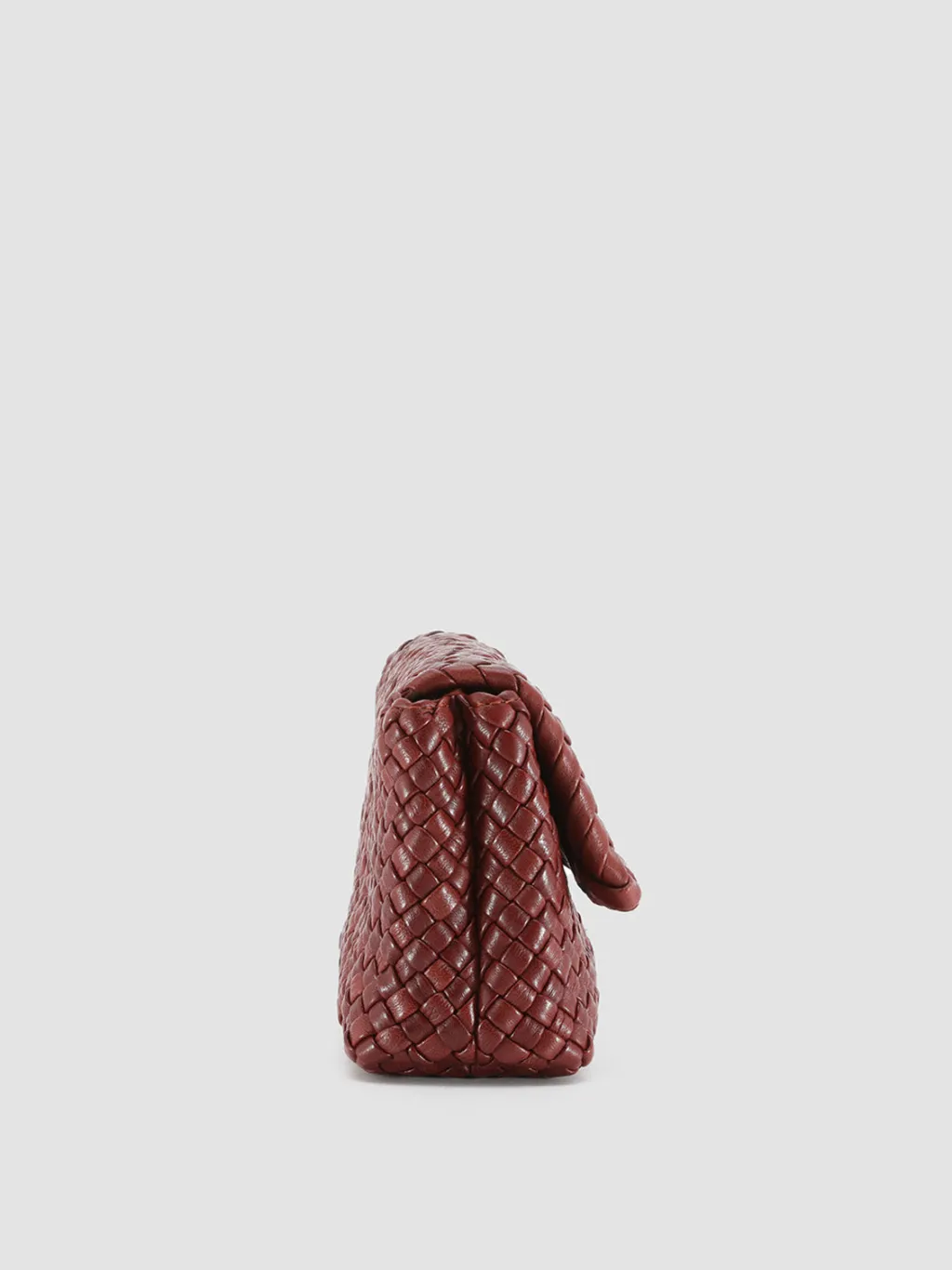 Women Officine Creative OC CLASS 47 - Burgundy Woven Leather Crossbody Bag