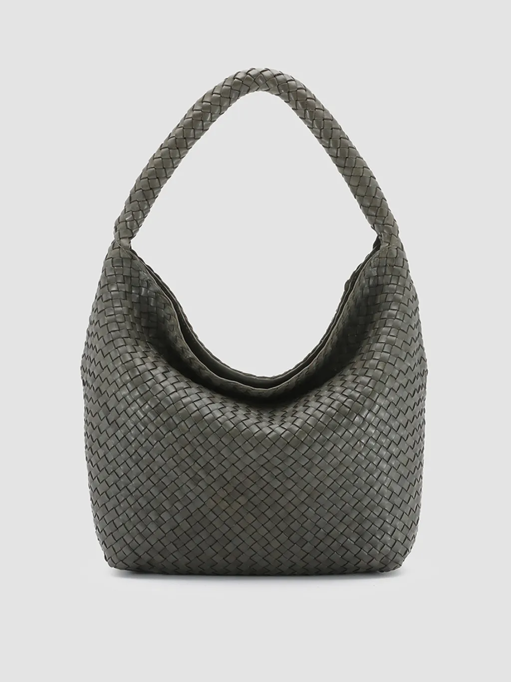 Women Officine Creative OC CLASS 9 - Green Woven Leather Tote Bag