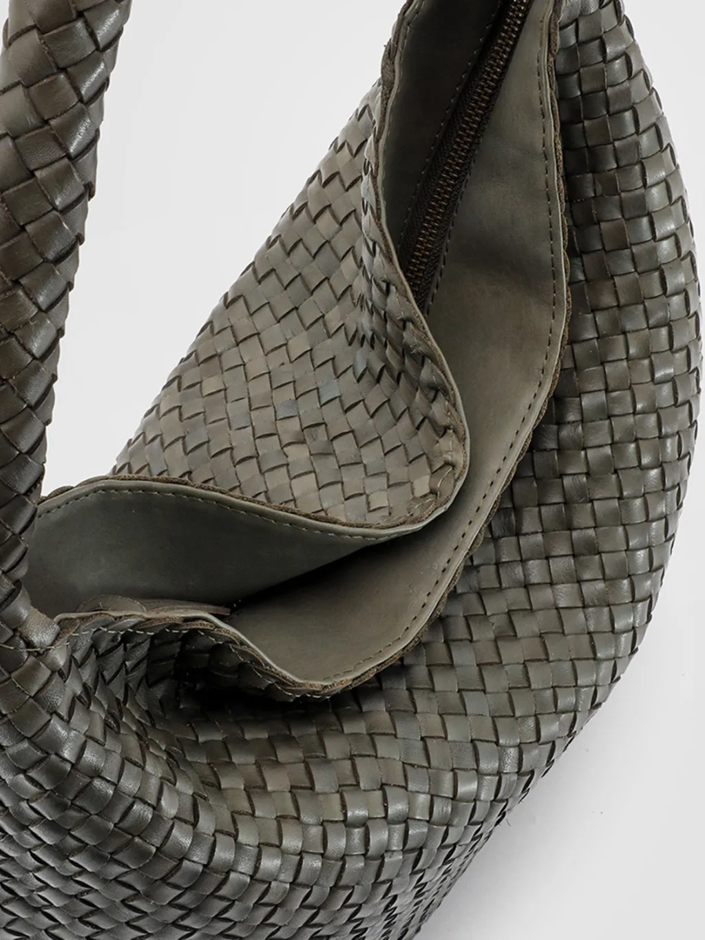 Women Officine Creative OC CLASS 9 - Green Woven Leather Tote Bag