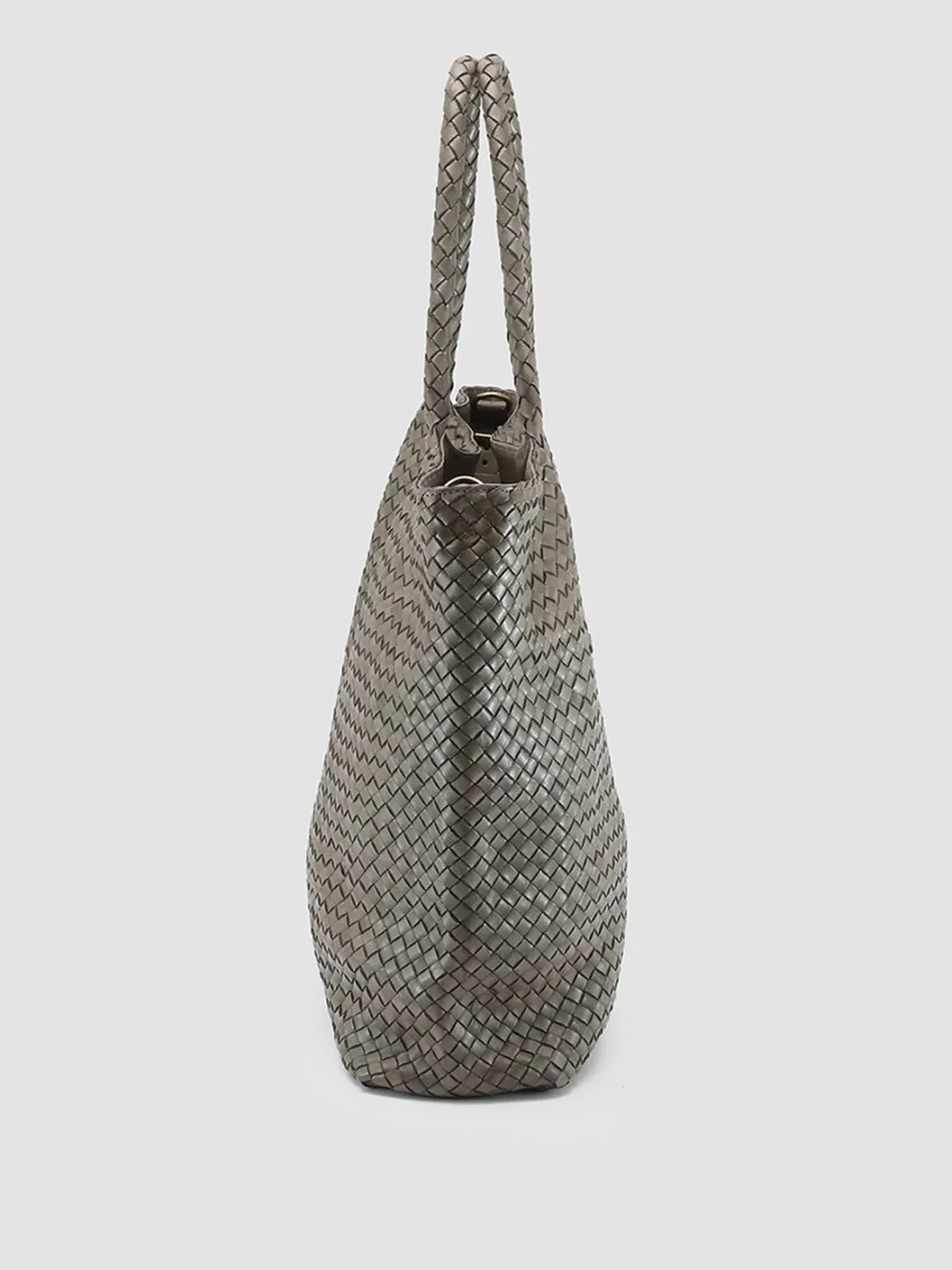 Women Officine Creative OC CLASS 35 Woven - Green Woven Leather Shoulder Bag