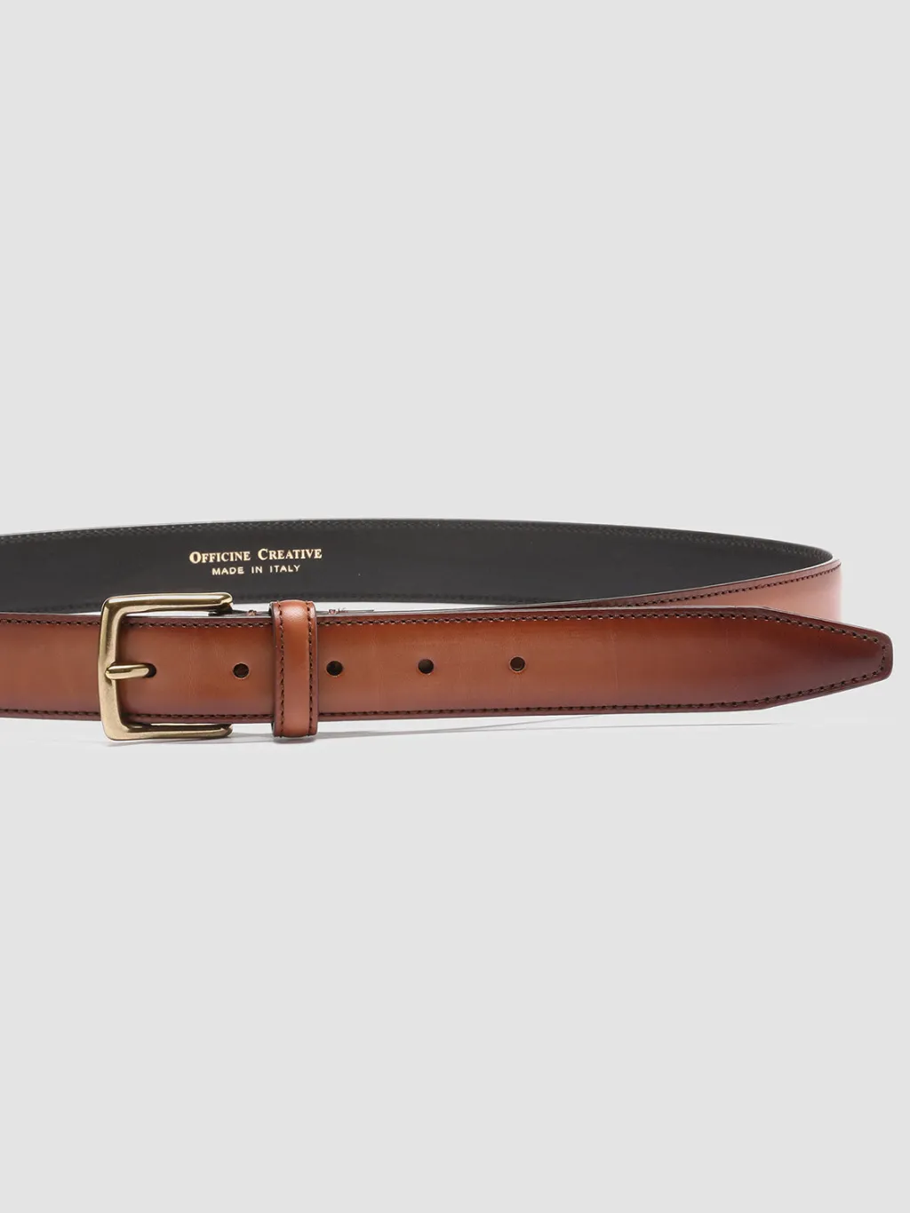 Officine Creative OC STRIP 05 - Brown Leather Belt