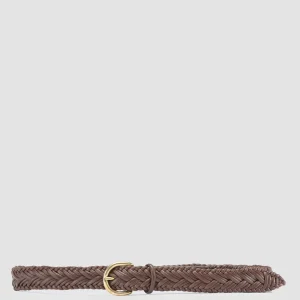 Women Officine Creative OC STRIP 36 - Brown Woven Leather Belt