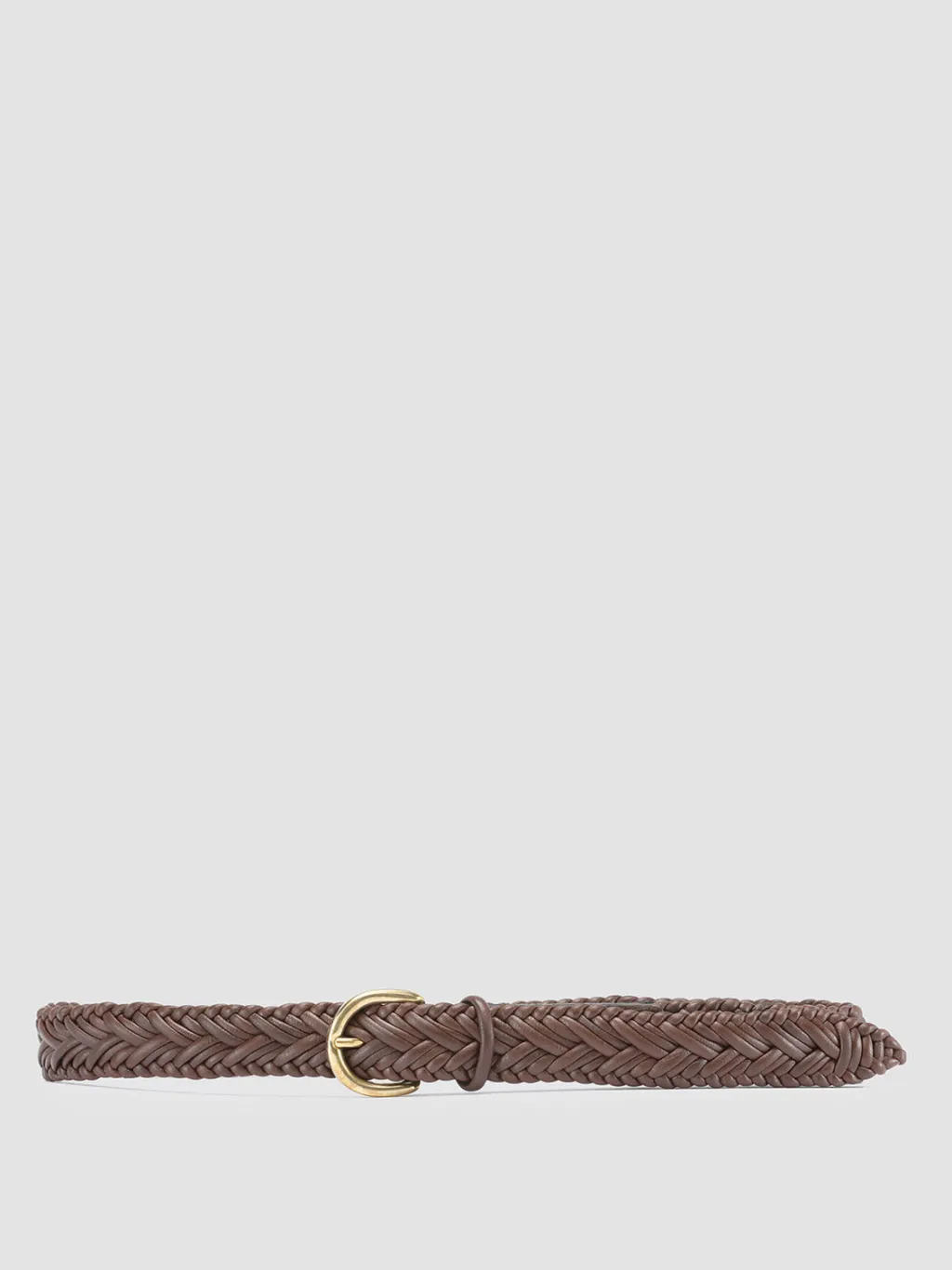 Women Officine Creative OC STRIP 36 - Brown Woven Leather Belt