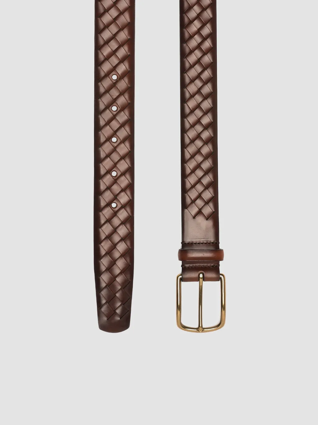 Women Officine Creative OC STRIP 28 - Brown Woven Leather Belt