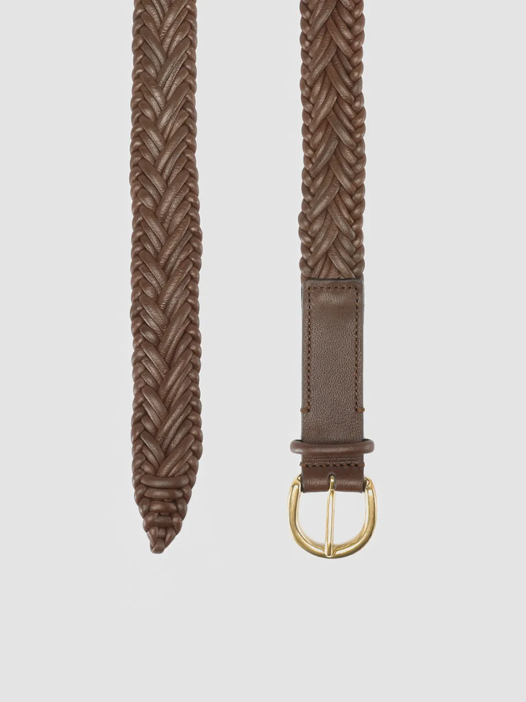 Women Officine Creative OC STRIP 36 - Brown Woven Leather Belt
