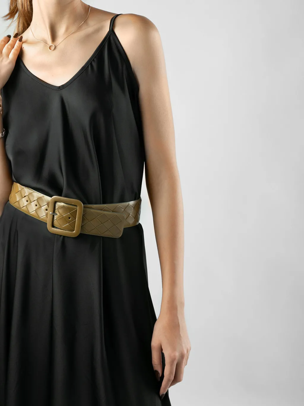 Women Officine Creative OC STRIP 059 - Brown Woven Leather Belt
