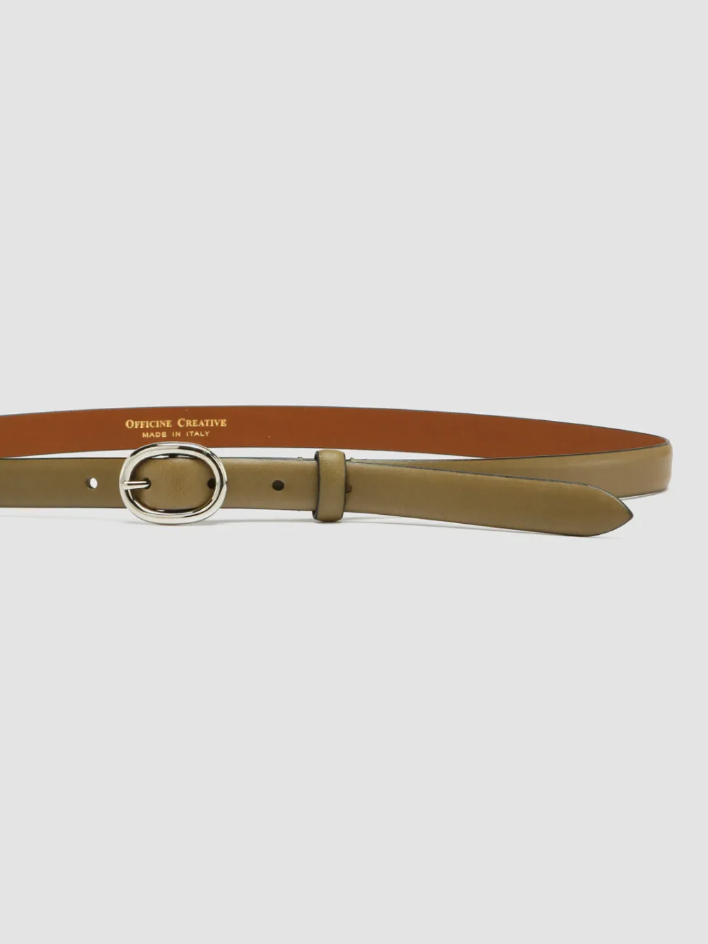 Women Officine Creative OC STRIP 56 - Green Leather Belt