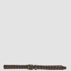 Women Officine Creative OC STRIP 20 - Green Woven Leather Belt