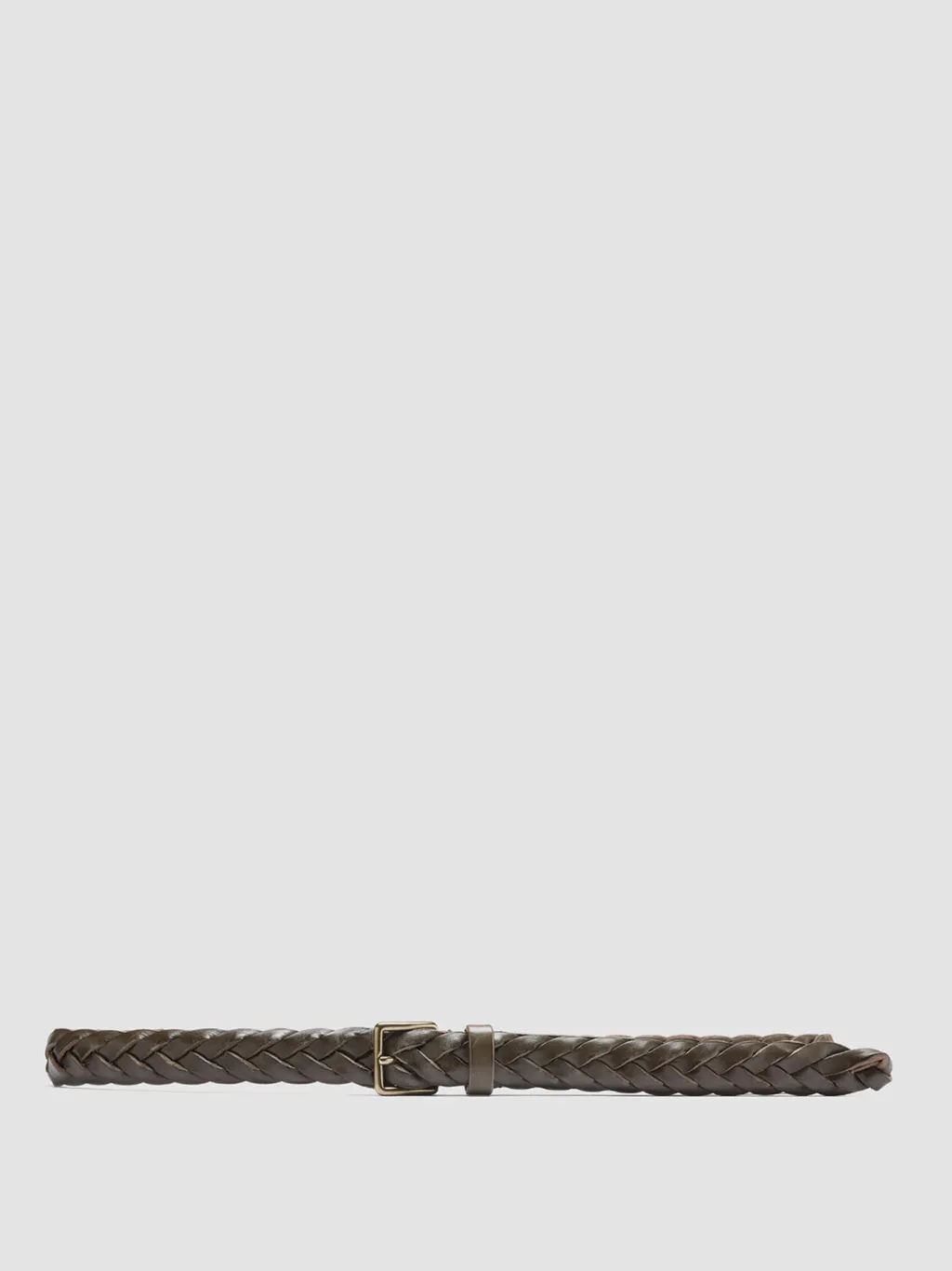 Women Officine Creative OC STRIP 20 - Green Woven Leather Belt