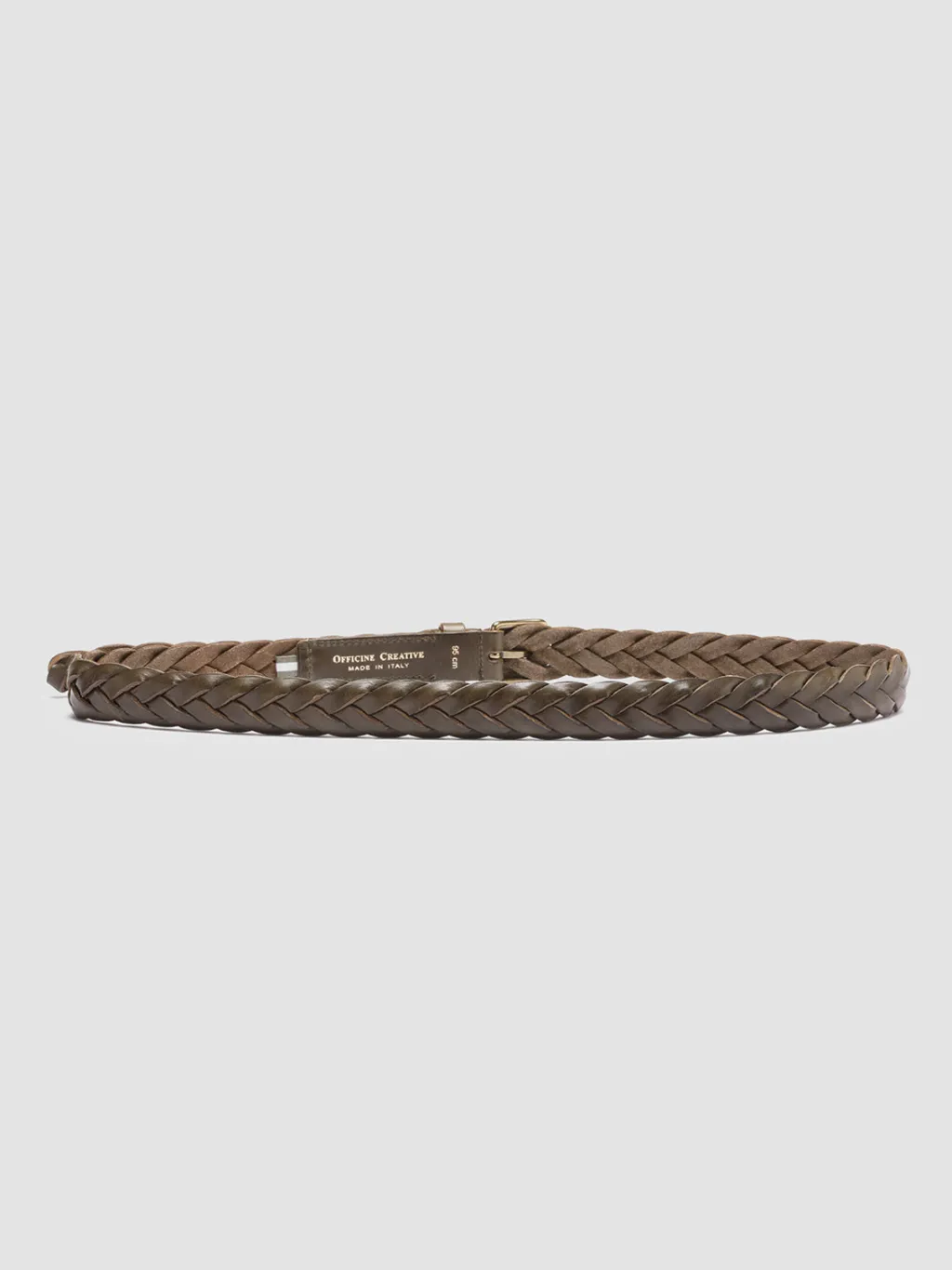 Women Officine Creative OC STRIP 20 - Green Woven Leather Belt