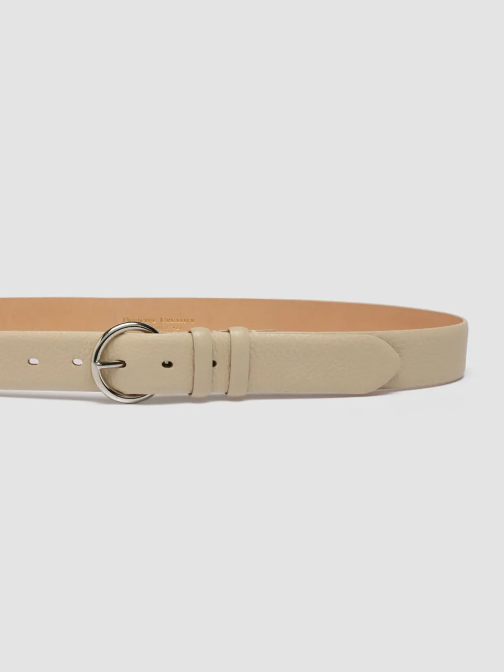 Women Officine Creative OC STRIP 065 - Ivory Leather Belt