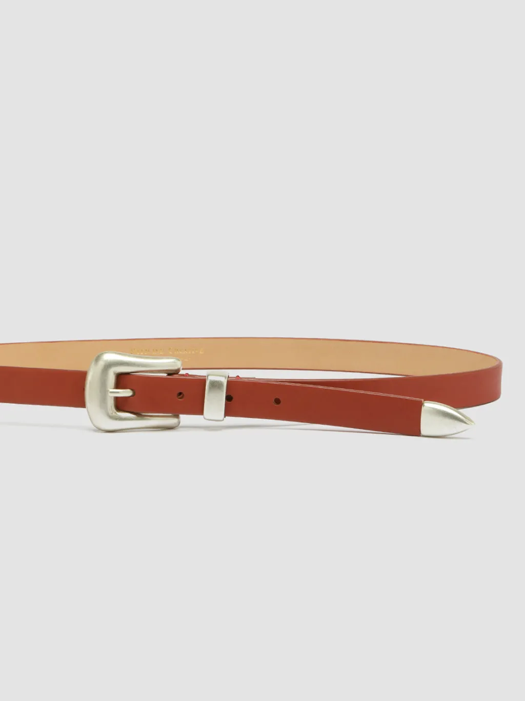 Women Officine Creative OC STRIP 066 - Red Nappa Leather Belt