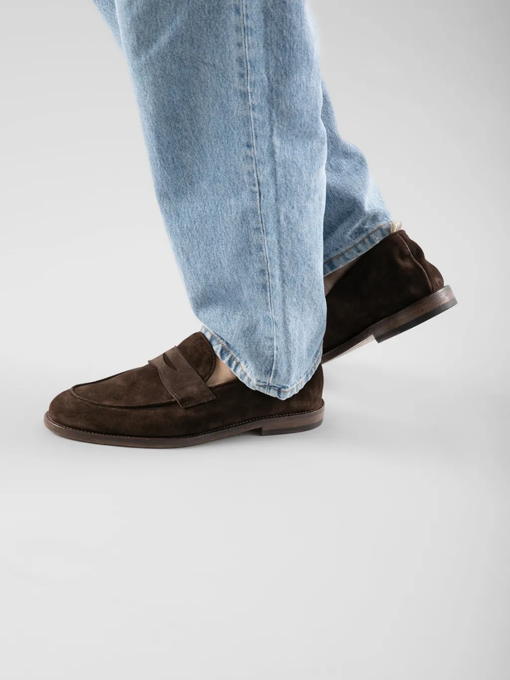 Officine Creative OPERA 001 - Brown Suede Penny Loafers