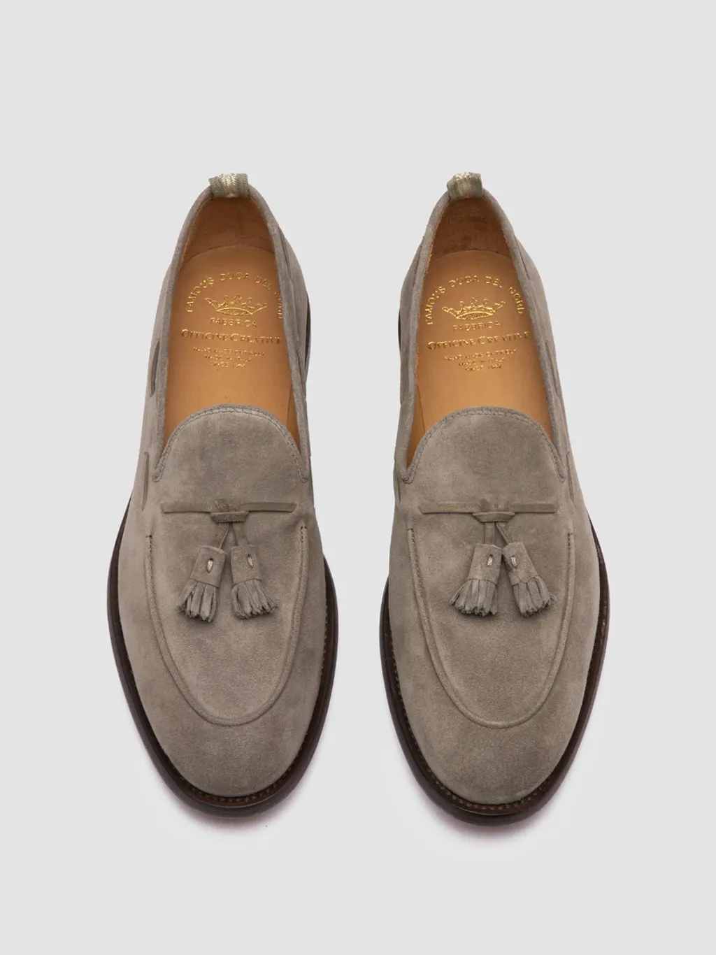 Officine Creative OPERA 002 - Taupe Suede Tassel Loafers