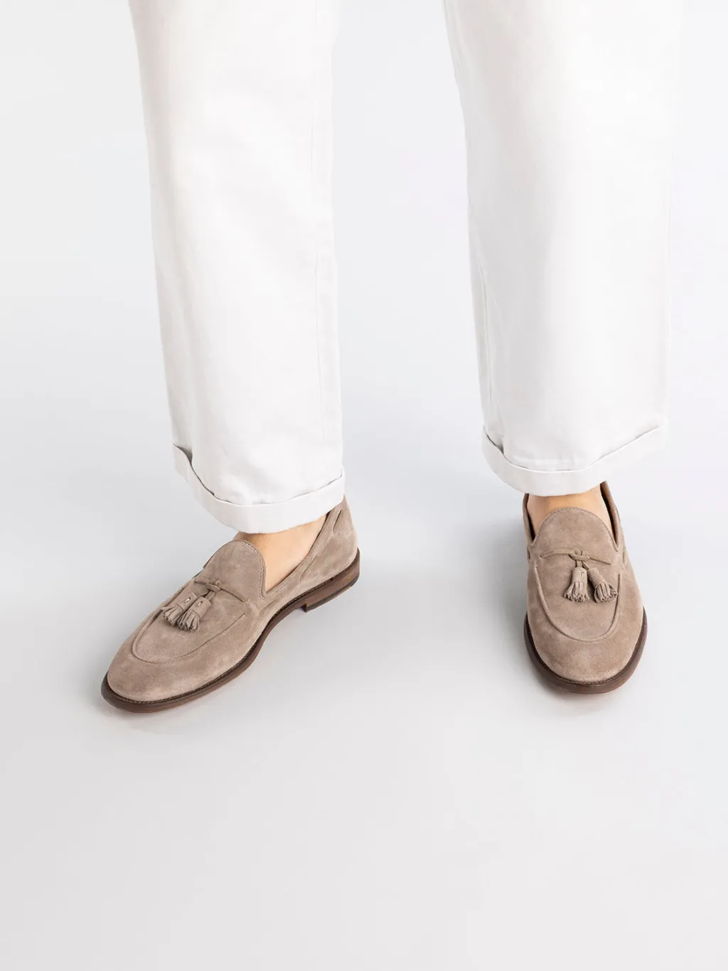 Officine Creative OPERA 002 - Taupe Suede Tassel Loafers