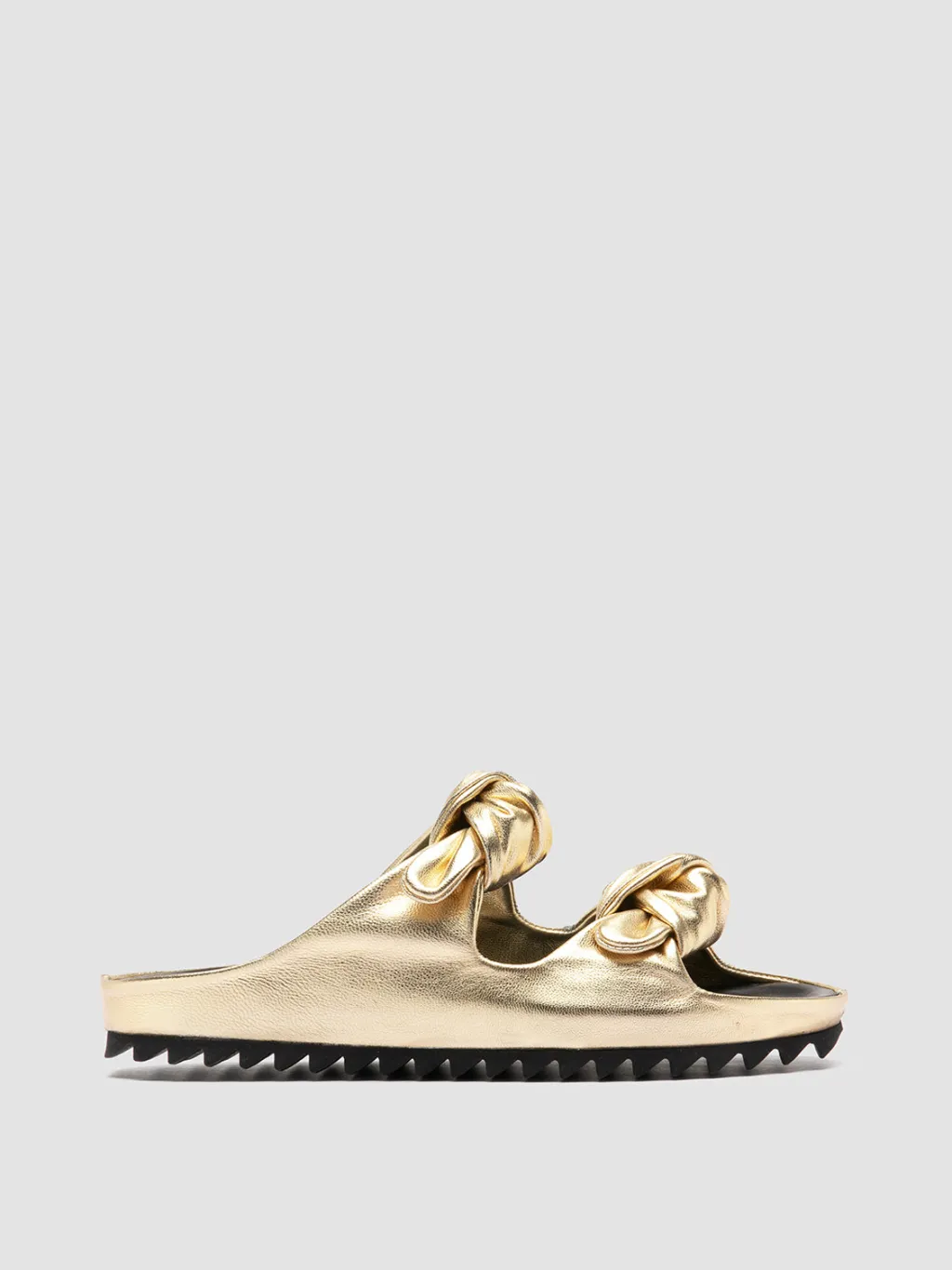 Women Officine Creative PELAGIE 010 - Gold Leather Slide Sandals
