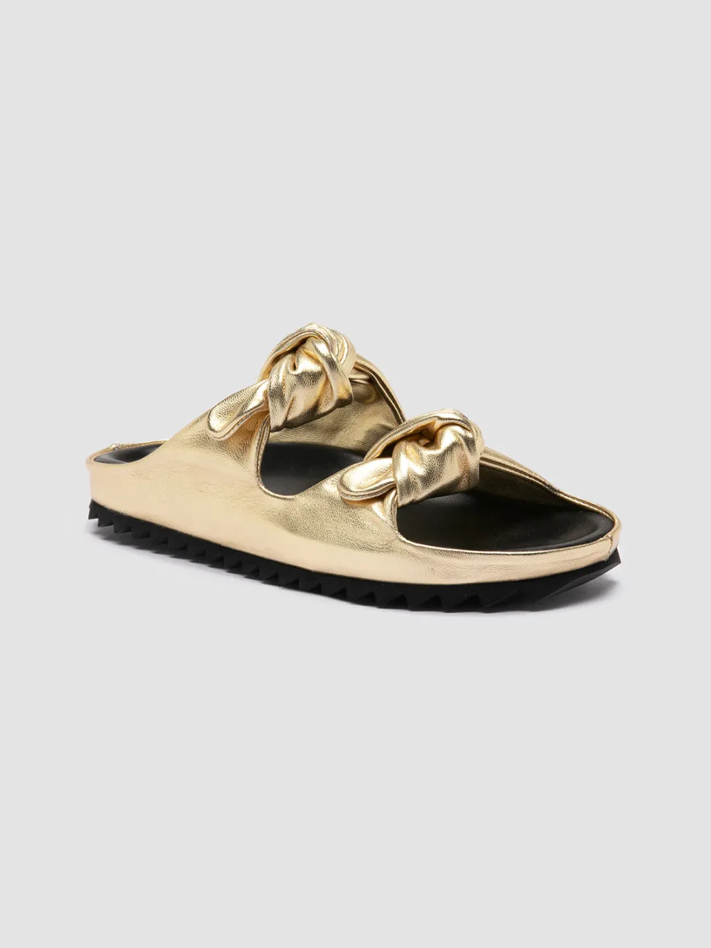 Women Officine Creative PELAGIE 010 - Gold Leather Slide Sandals