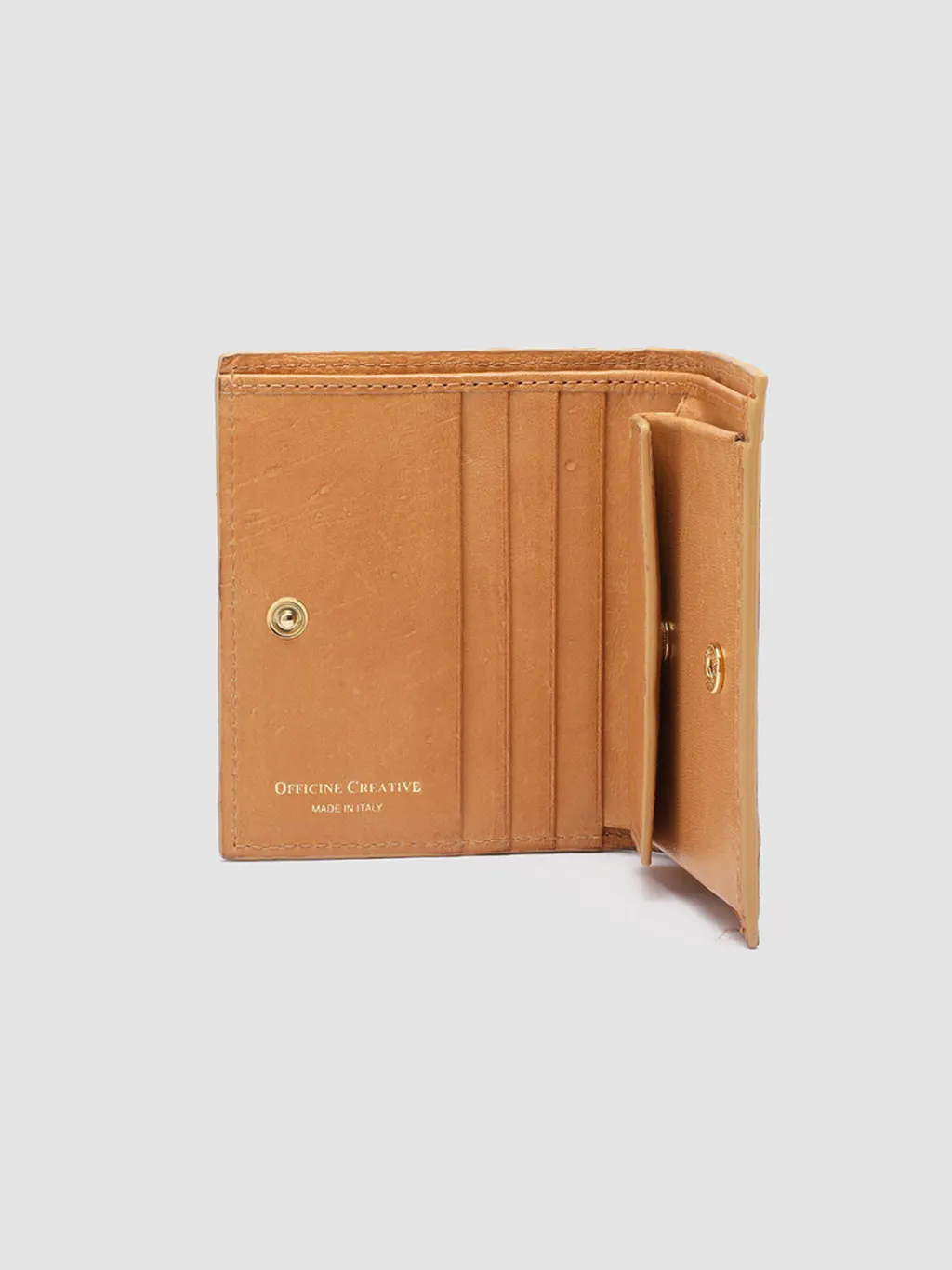 Women Officine Creative POCHE 111 - Brown Woven Leather Bifold Wallet