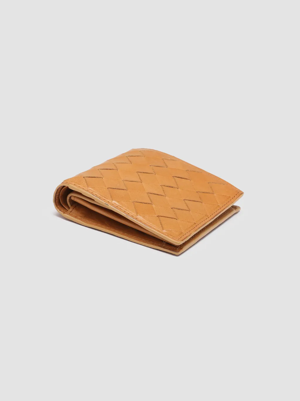 Women Officine Creative POCHE 111 - Brown Woven Leather Bifold Wallet