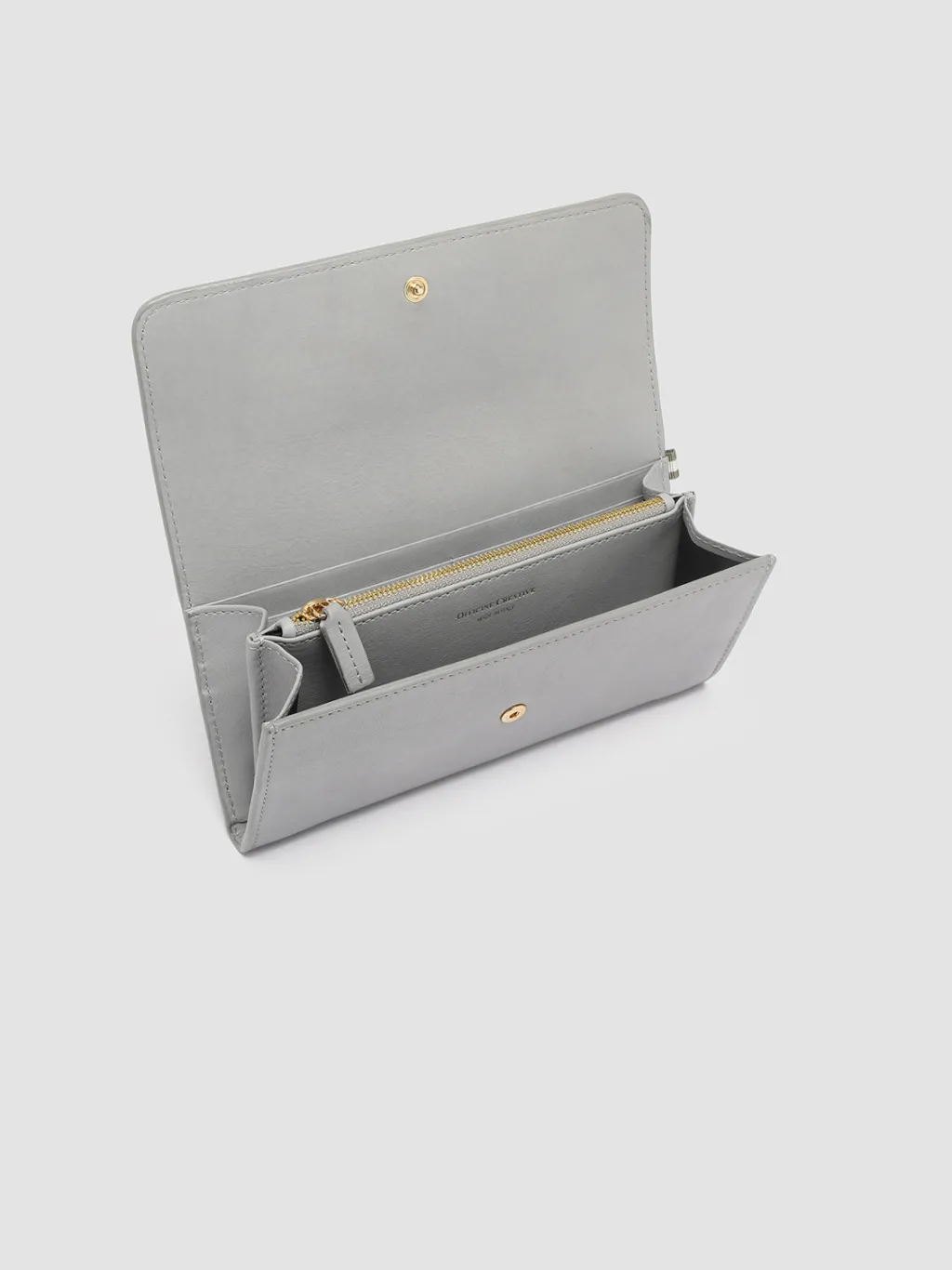 Women Officine Creative POCHE 09 - Grey Leather Wallet