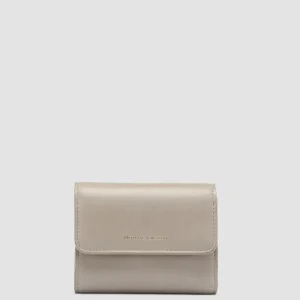 Women Officine Creative POCHE 10 - Grey Nappa Leather Trifold Wallet