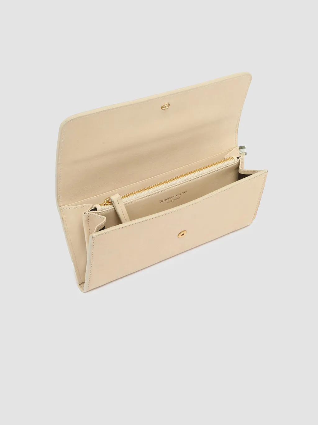 Women Officine Creative POCHE 09 - Ivory Nappa Leather Wallet