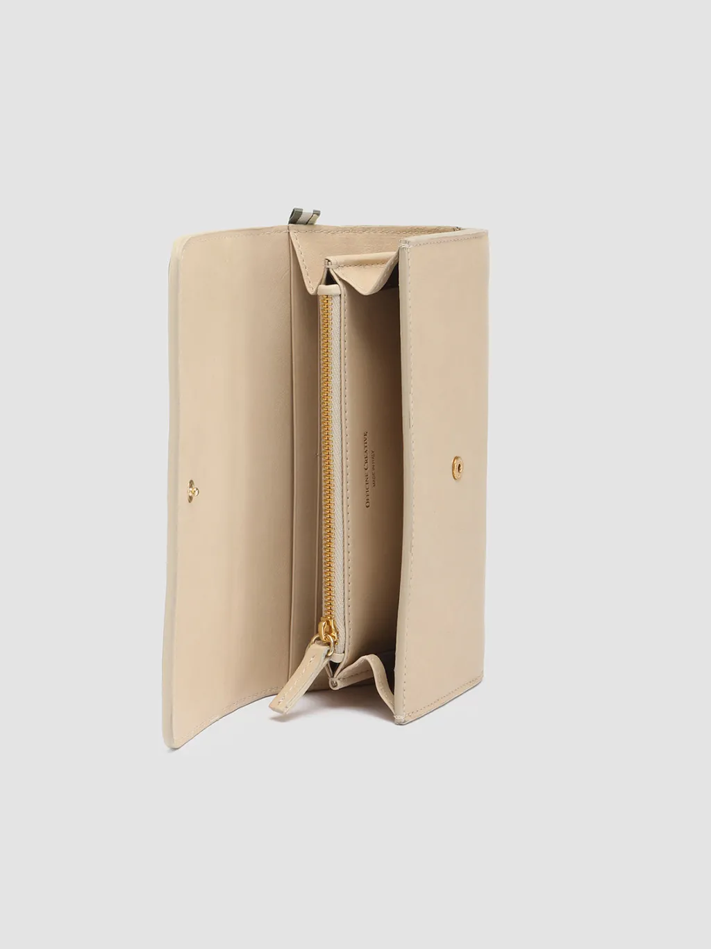 Women Officine Creative POCHE 09 - Ivory Nappa Leather Wallet