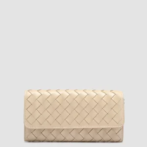 Women Officine Creative POCHE 109 - Ivory Woven Woven Leather Wallet