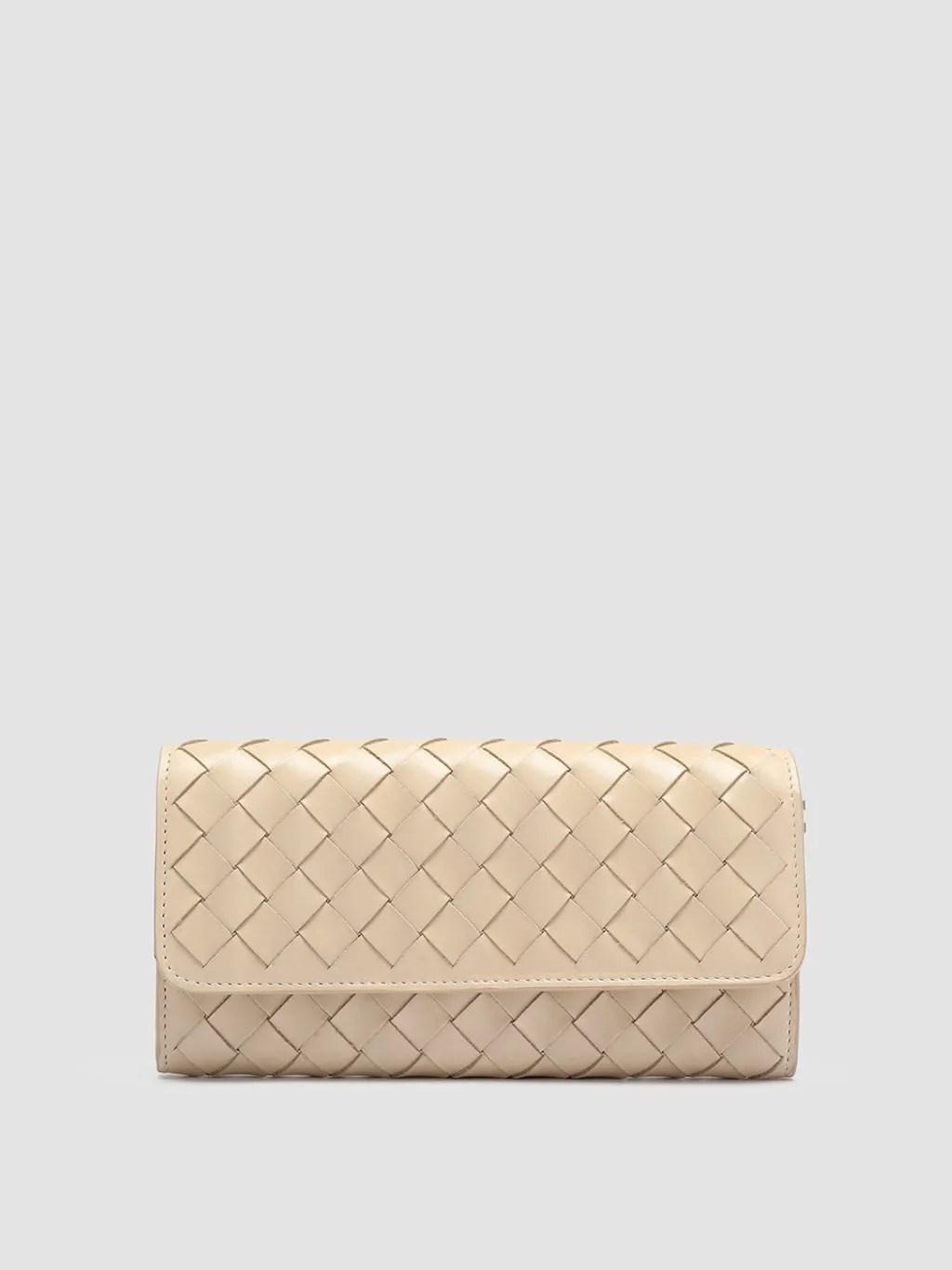 Women Officine Creative POCHE 109 - Ivory Woven Woven Leather Wallet