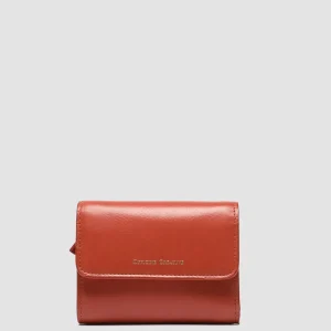 Women Officine Creative POCHE 10 - Red Nappa Leather Trifold Wallet