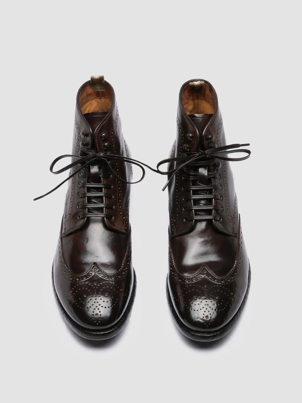 Officine Creative PRINCE 612 - Brown Leather Ankle Boots