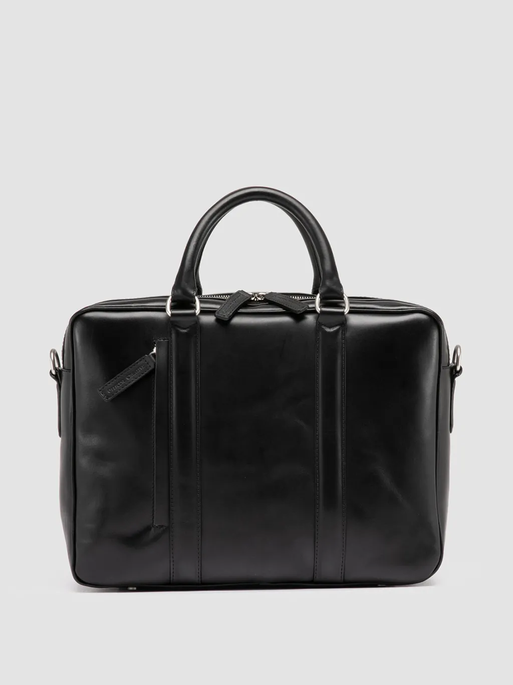 Officine Creative QUENTIN 010 - Black Leather Bag