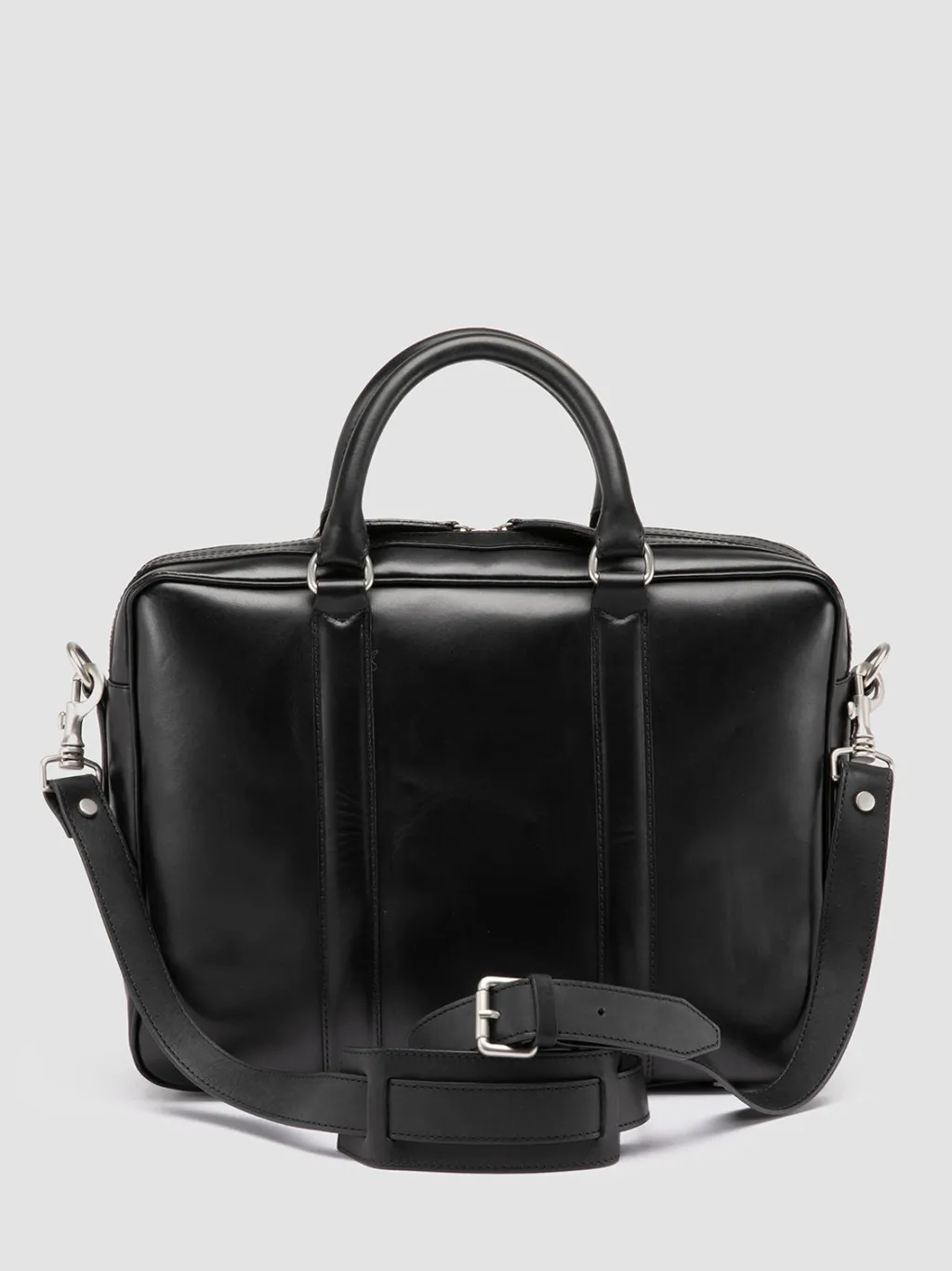Officine Creative QUENTIN 010 - Black Leather Bag