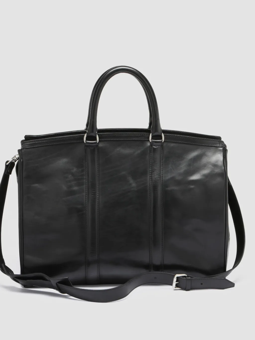 Officine Creative QUENTIN 009 - Black Leather Bag