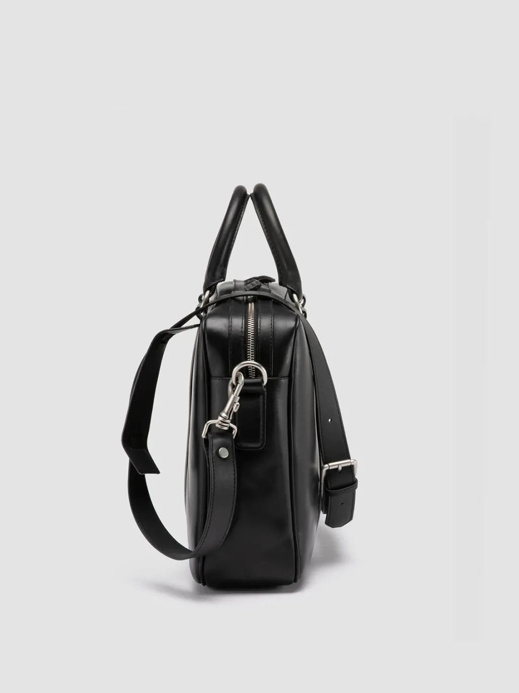 Officine Creative QUENTIN 010 - Black Leather Bag