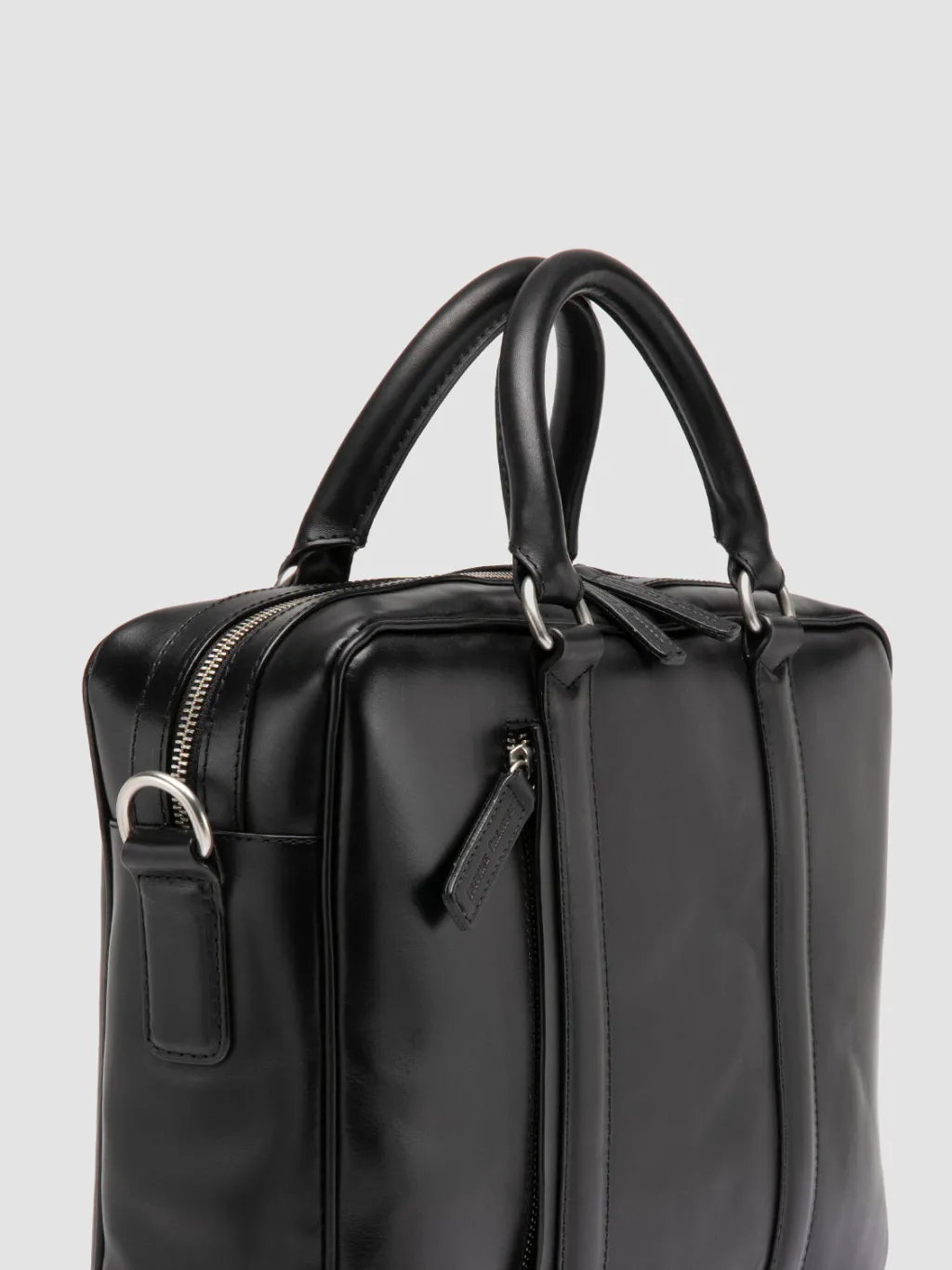 Officine Creative QUENTIN 010 - Black Leather Bag