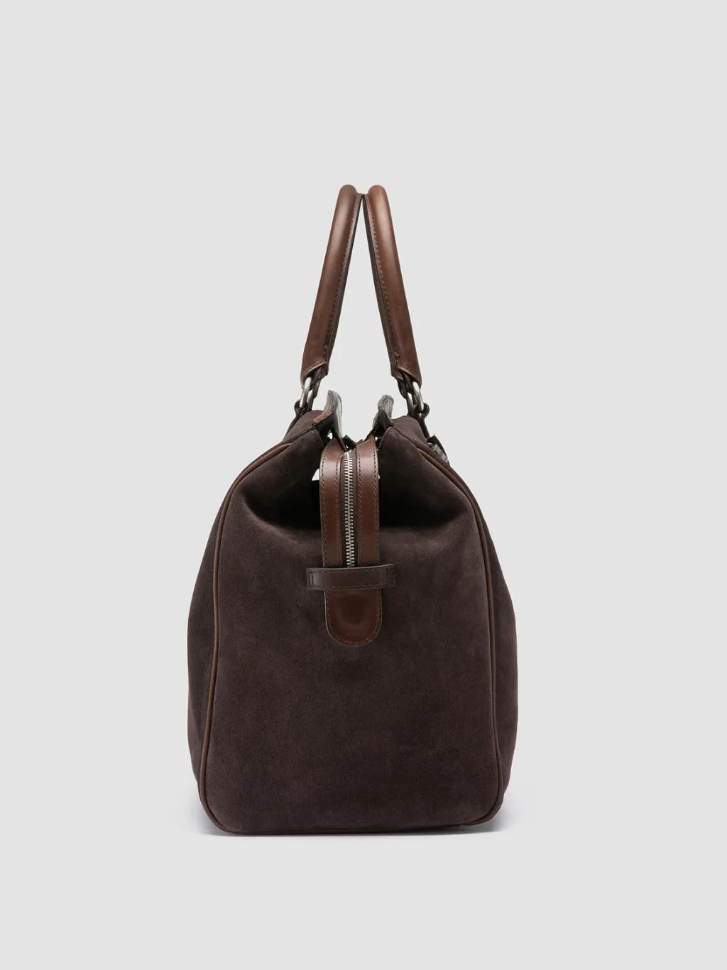 Officine Creative QUENTIN 009 - Brown Suede And Leather Bag