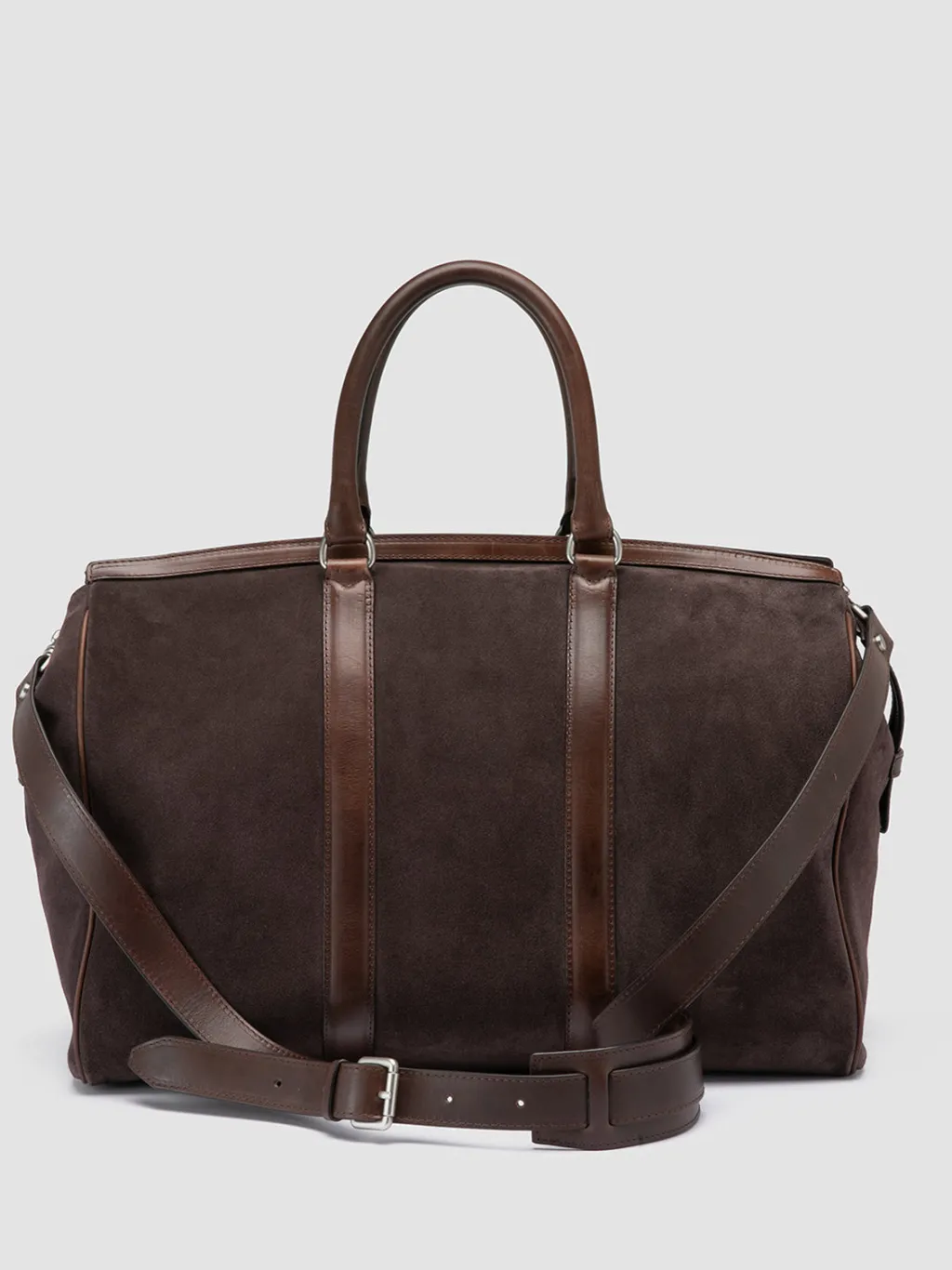 Officine Creative QUENTIN 009 - Brown Suede And Leather Bag