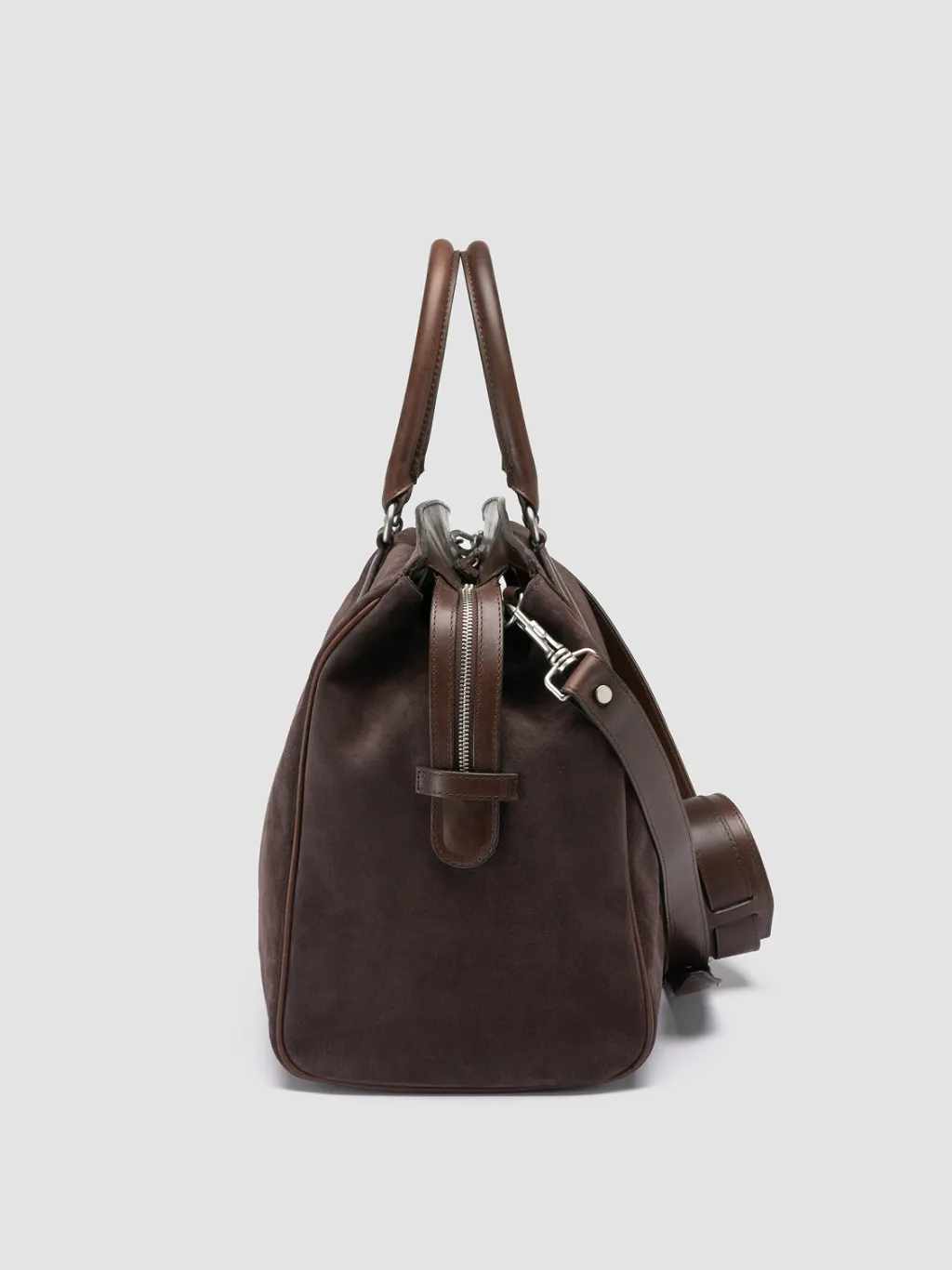 Officine Creative QUENTIN 009 - Brown Suede And Leather Bag