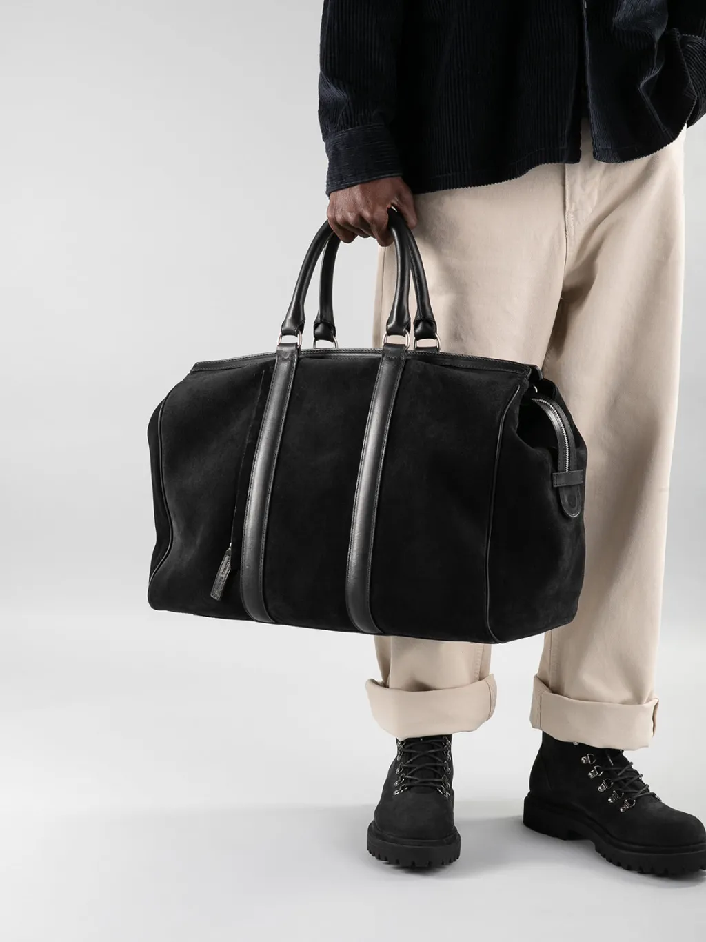 Officine Creative QUENTIN 009 - Brown Suede And Leather Bag