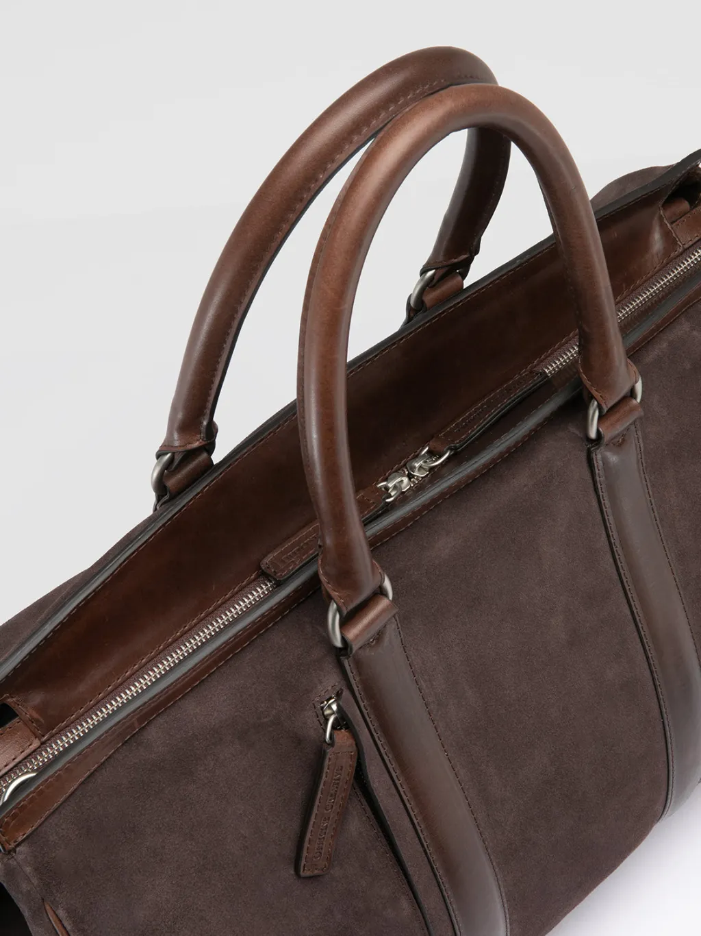 Officine Creative QUENTIN 009 - Brown Suede And Leather Bag
