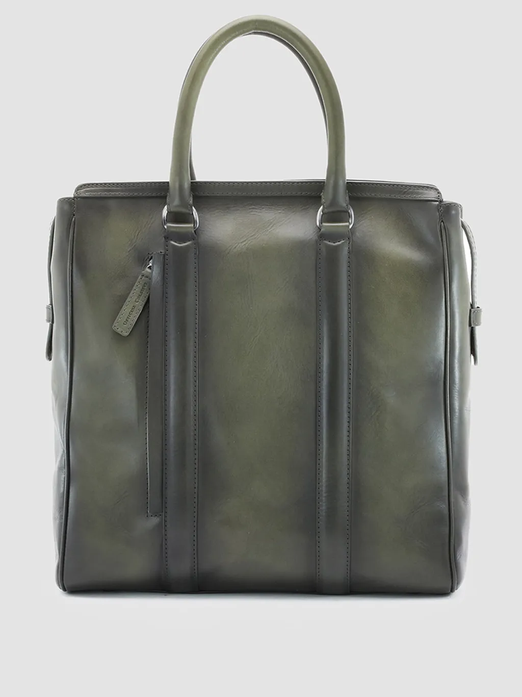 Officine Creative QUENTIN 02 - Green Leather Hand Bag